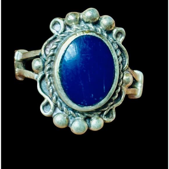 Vintage Oval Lapis Ring - Picture 1 of 2
